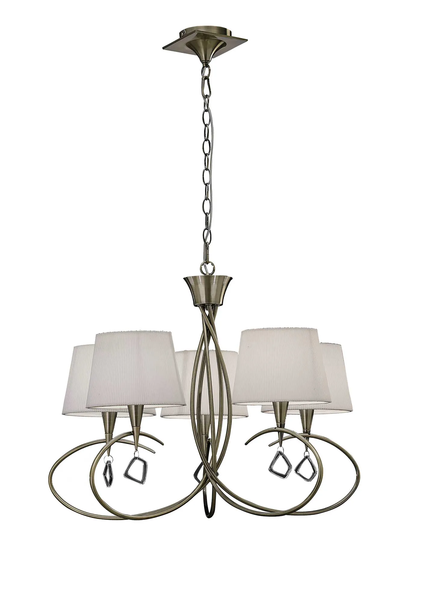 Mara Antique Brass-Ivory White Ceiling Lights Mantra Multi Arm Fittings Mara Antique Brass-Ivory White Ceiling Lights Mantra Multi Arm Fittings